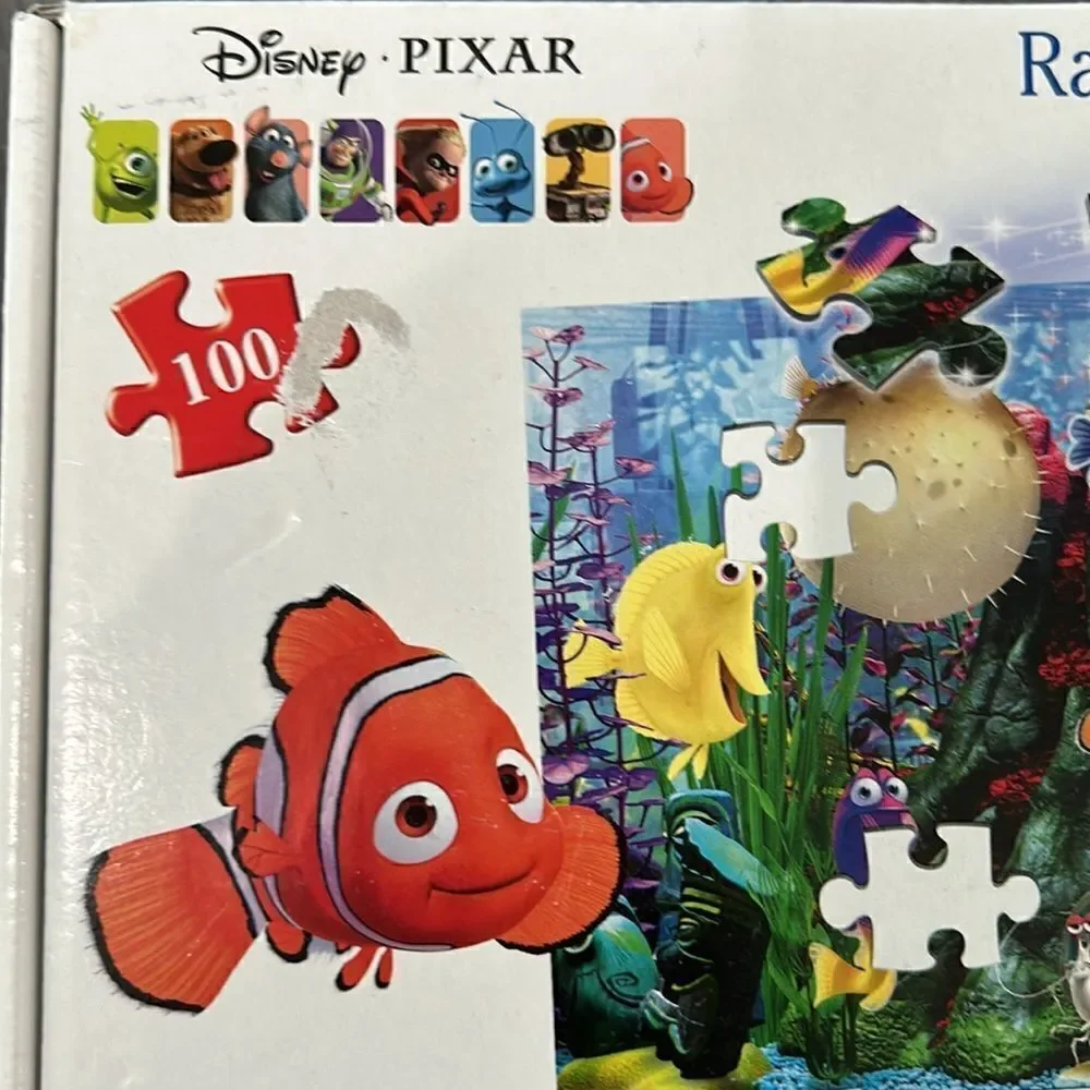 🧩 Finding Nemo Disney Pixar X Ravensburger 💯 piece Puzzle 🧩 6+ Handle Box📦